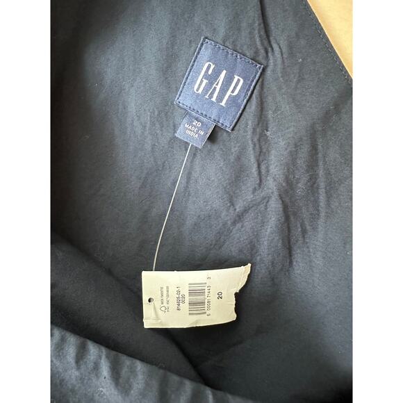 GAP Womens Dress One Shoulder Navy Eyelet Trim Summer Size 20 Knee Length NEW - Picture 4 of 6